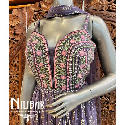 Moderate Purple Georgette Jumpsuit