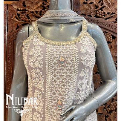 Mauve Georgette Garara Suit