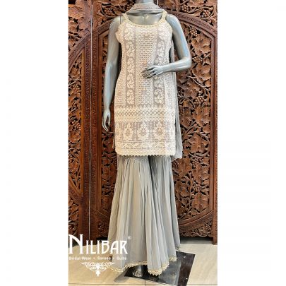 Mauve Georgette Garara Suit