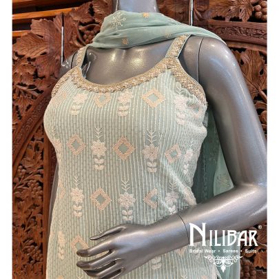 Pista Green Georgette Garara Suit