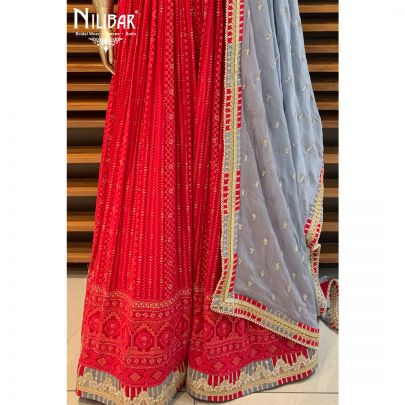 Cerise Red Georgette Anarakali