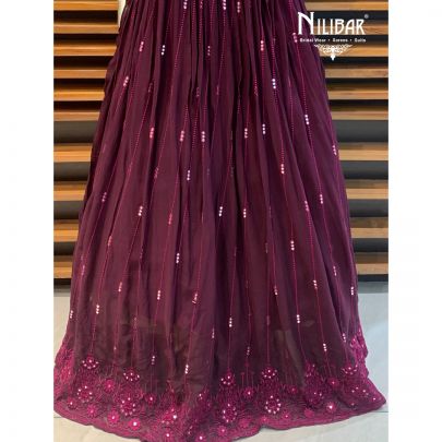 Plum Purple Georgette Anarkali