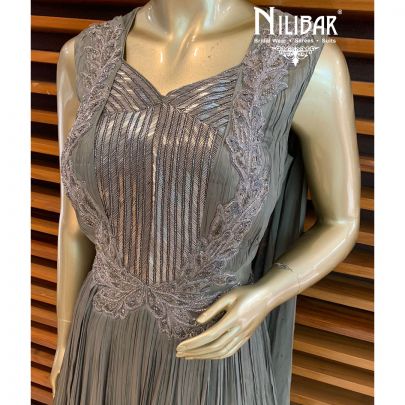 Grey Chinon Gown