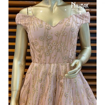 Rose Pink Net Gown