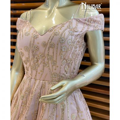 Rose Pink Net Gown