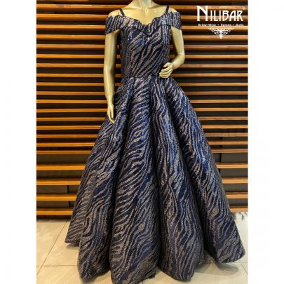 Oxford Blue Net Gown