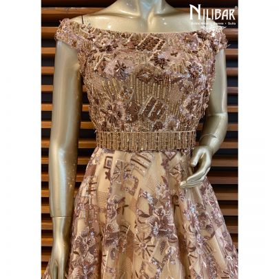 Latte Net Gown