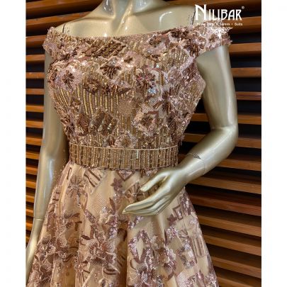 Latte Net Gown