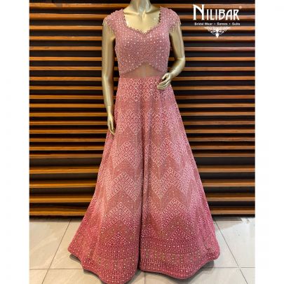 Onion Pink Georgette Gown