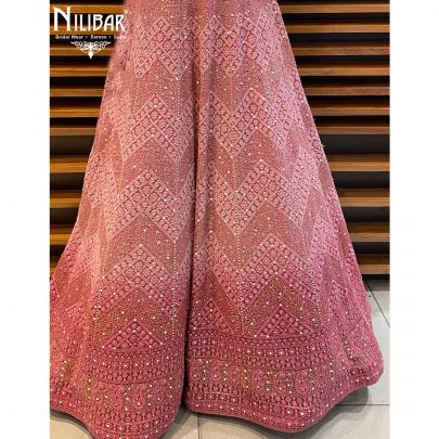 Onion Pink Georgette Gown