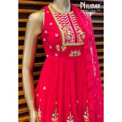 Rani Pink Georgette Sharara Suit