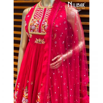 Rani Pink Georgette Sharara Suit