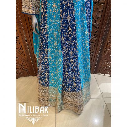 Blue Georgette Sequin Anarkali