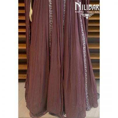 Grape Purple Chinon Gown