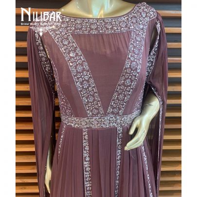 Grape Purple Chinon Gown