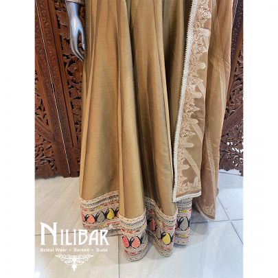 Brown Silk Sequin Anarkali