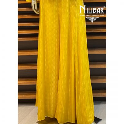 Mustard Cape Style Palazzo Suit