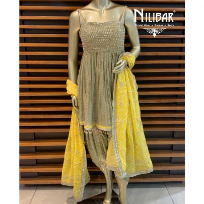 Pista Green Georgette Dhoti Suit