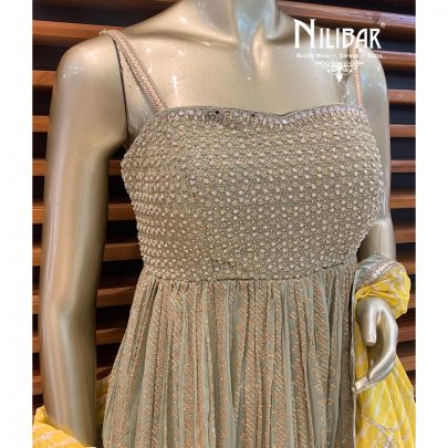 Pista Green Georgette Dhoti Suit