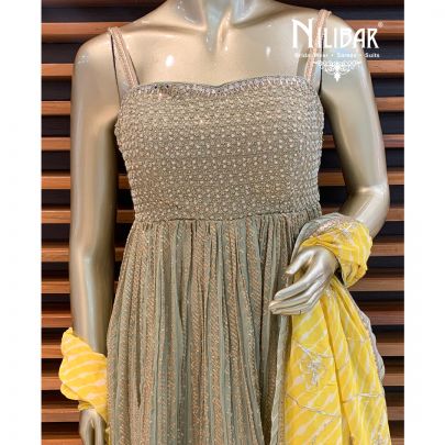 Pista Green Georgette Dhoti Suit