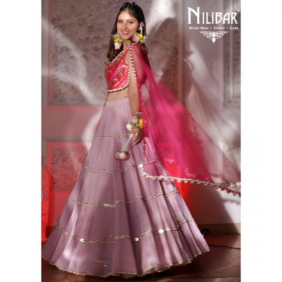 Magenta Pink Georgette Lehenga