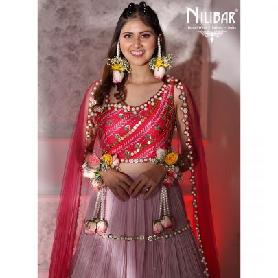 Magenta Pink Georgette Lehenga