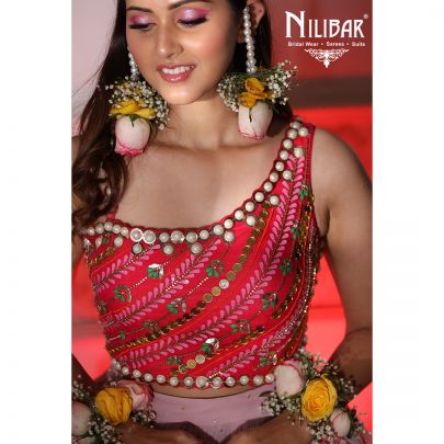 Magenta Pink Georgette Lehenga