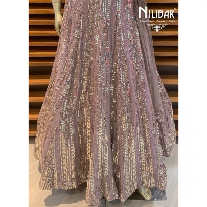 Mauve Georgette Lehenga