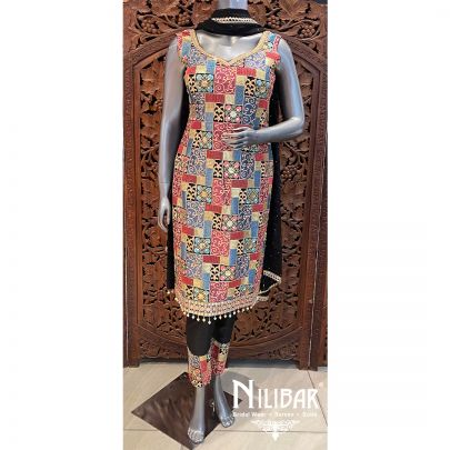 Black Georgette Silk Pant Suit