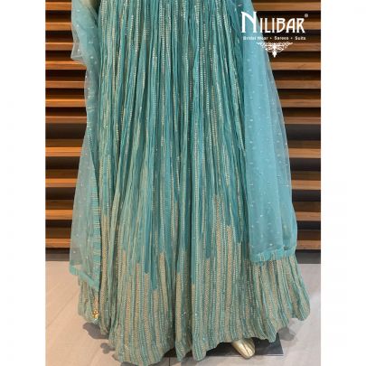 Frosty Mint Green Georgette Lehenga