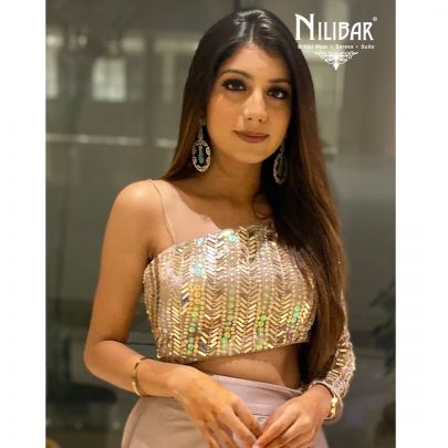 Pastel Brown Indo Western Dress