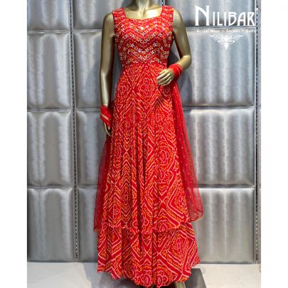Apple Red Sharara Suit