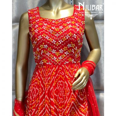 Apple Red Sharara Suit