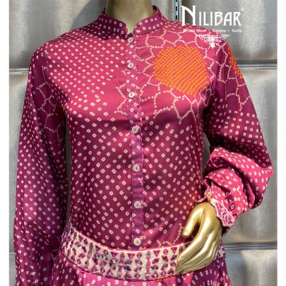 Violet Silk Sharara Suit