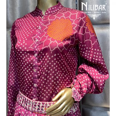 Violet Silk Sharara Suit