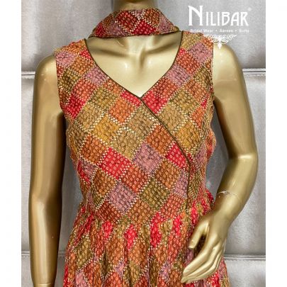 Moss Green Georgette Sharara Suit