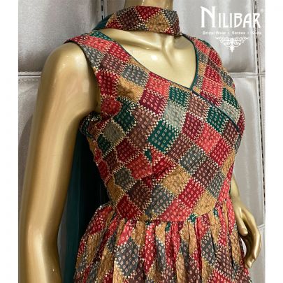 Foxton Green Georgette Sharara Suit