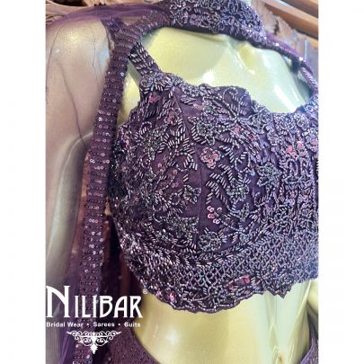 Mauve Georgette Sequin Casual Lehenga