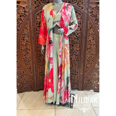 Pista Georgette Jacket Style Suit