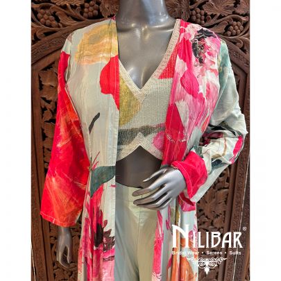 Pista Georgette Jacket Style Suit