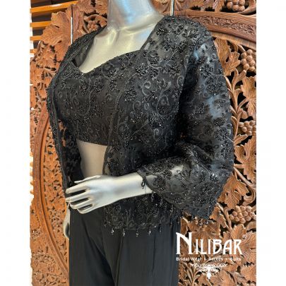 Black Georgette Jacket Style Suit