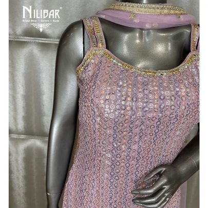 Lilac Georgette Palazzo Suit
