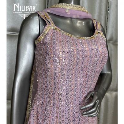 Lilac Georgette Palazzo Suit