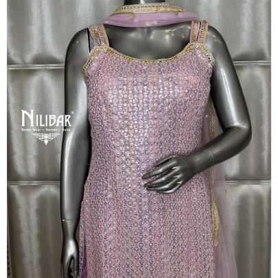 Lilac Georgette Palazzo Suit