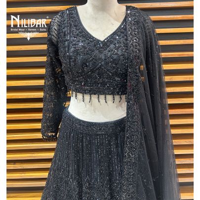 Black Net Lehenga