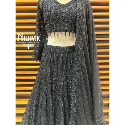 Black Net Lehenga