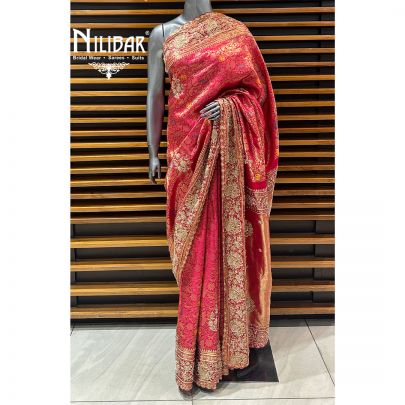 Rani Pink Silk Saree