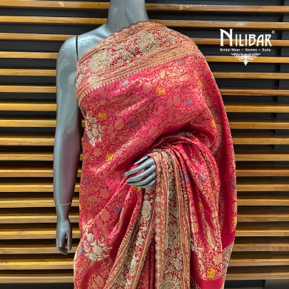 Rani Pink Silk Saree