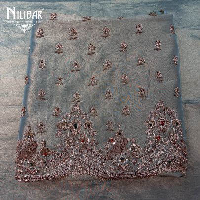 Sea Green Lame Silk Shirt & Dupatta With Silk Bottom