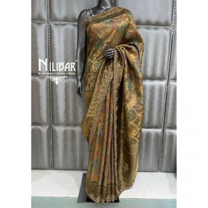 Green Silk Bandhani Saree